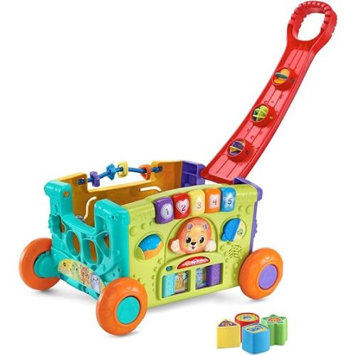 VTech Sort and Discover Activity Wagon for Toddlers, Red
