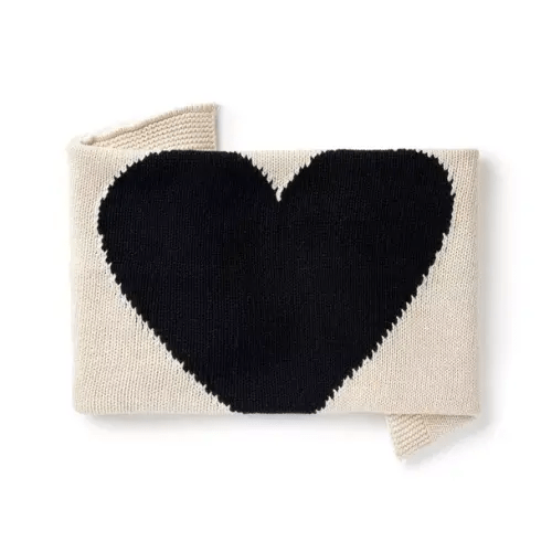 Brands We Love Black Heart Baby Blanket by Janie and Jack