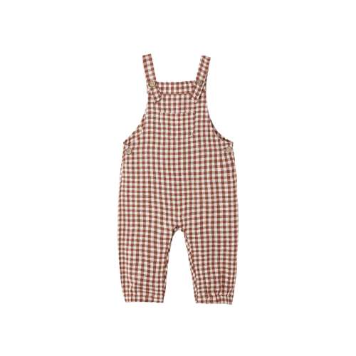 Rylee + Cru - Baby Overalls - Brick Check
