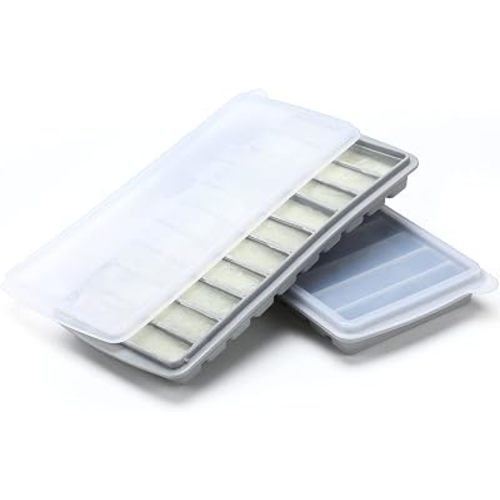 2 Pcs Breastmilk Freezer Storage Baby Food Milk Freezer Trays, Gray