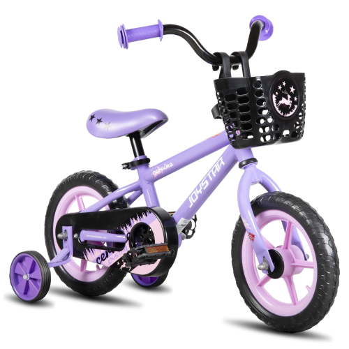 JOYSTAR Cervine 12 inch Kids Bike for Boys and Girls, Children Bicycle in Purple