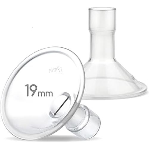 Maymom MyFit 19 mm Small Shields Compatible with Medela Breast Pump- PersonalFit, Freestyle, Harmony, Maxi, Freestyle Flex Connector; Connect to Maymom Widemouth/Narrow Connector, 2pcs
