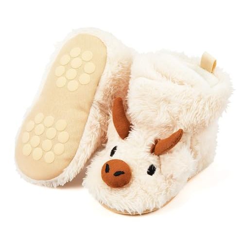 ShinyMatch Highland Baby Booties Newborn Baby Shoes Unisex Infant Slippers for Toddler Infant Girl Boy