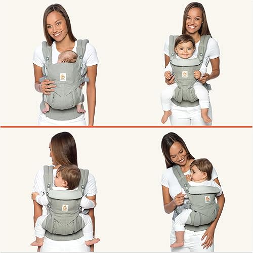 Ergobaby Omni Classic (formerly OMNI 360) All-Position Baby Carrier for Newborn to Toddler with Lumbar Support, 7-45 Pounds, Pure Black, One Size