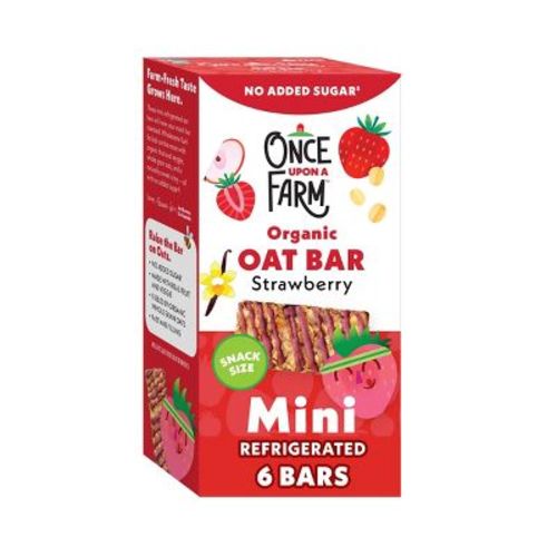 Once Upon a Farm Organic Strawberries Mini Refrigerated Oat Snack Bars - 4.7oz/6pk