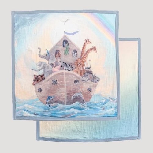 Noah's Ark Double Sided Baby Blanket