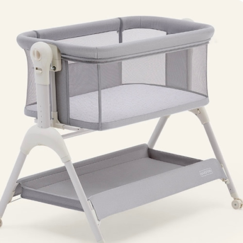 HARPPA Cuddly Sway | 3-in-1 Rocking Baby Bassinet & Bedside Sleeper with Anti-Reflux Mattress for Newborns | Attaches to Bed, Adjustable Height, Tool-Free Setup, Portable Wheels, CPSC Certified, Gentle Rocking Motion | Ideal for Infants, Safe Co-Sleeping