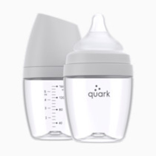 Quark BuubiBottle Hybrid Baby Bottles (2 pack) - Grey, 5oz, 2