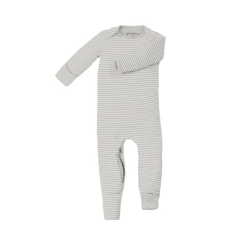 GUNAMUNA Convertible Baby Footie Pajamas, 2-in-1 Romper with Diaper-ZiP, Fold-Over Mittens & Cuffs