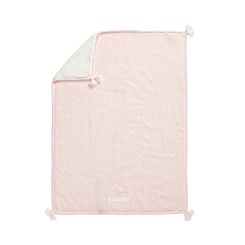 Luxe Cable-Knit Sherpa Baby Blanket