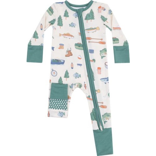 Fishing Things Convertible Zip Romper, 3-6M