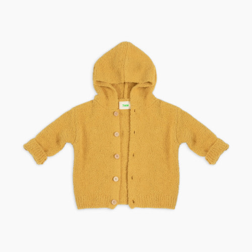 7AM Enfant Hooded Cardigan - Amber, 6-9 M