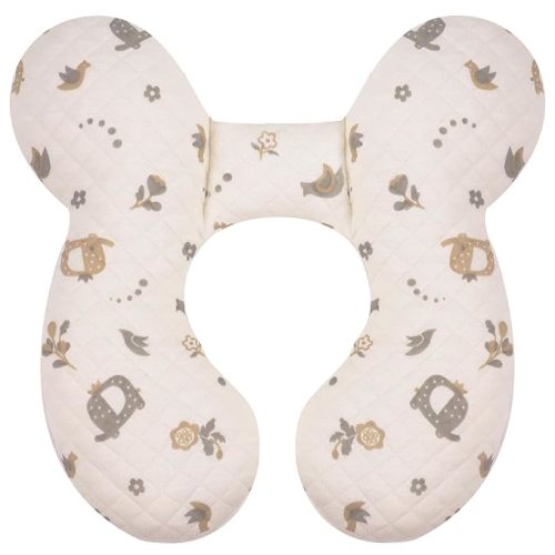 Baby Travel Pillow Upgraded, Soft Baby Head Support Pillow for Newborn Toddler，Babies Neck Car Seat, Pushchair and Strollers, Flower