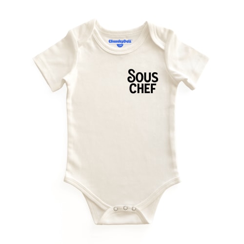 Sous Chef Baby Bodysuit | 100% Cotton and Machine Washable – Chunky Deli