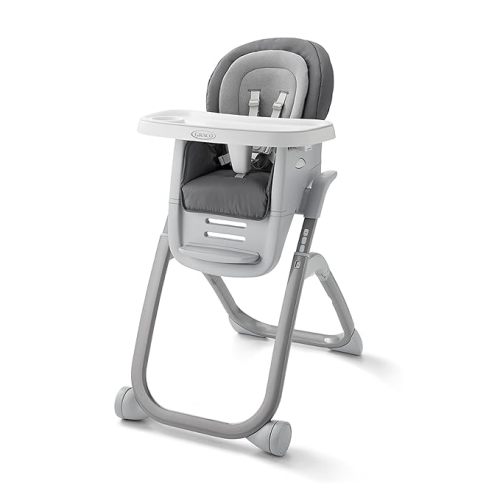 Graco DuoDiner DLX 6-in-1 Convertible High Chair, Infant to Toddler Booster & Youth Stool, Adjustable Height & Recline, Easy Clean Tray Insert, Arlo