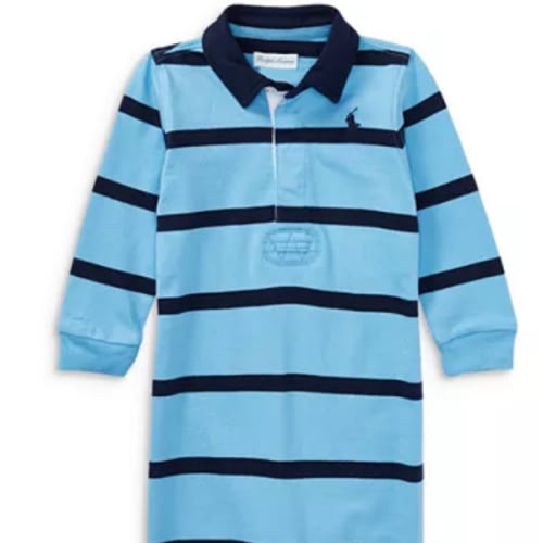 Boys' Rugby Stripe Coverall - Baby