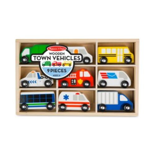 Melissa & Doug Wooden Town Vehicles Set