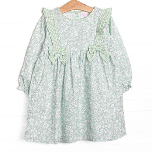 Garden Gate Gingham Side Tie Dress, Green – Stitchy Fish
