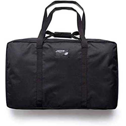 JumpOff Jo - Travel Bag and Transport Tote for Baby Lounger, Keep Newborn Loungers Clean and Secure, Compatible with DockATot, Snuggle Me and Other Baby Nest Pillows - Black