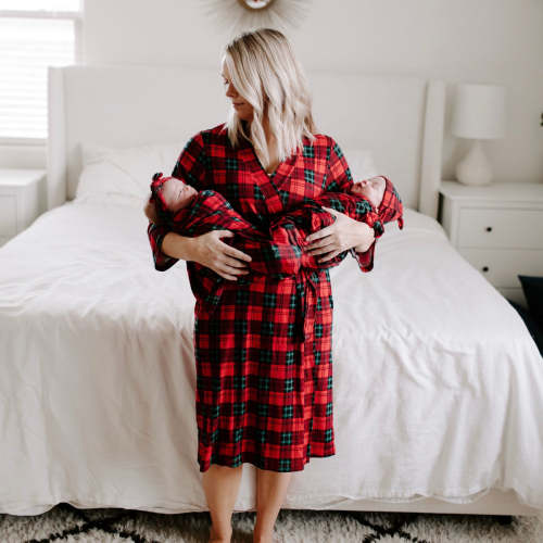 Christmas Plaid Milkmaid Robe