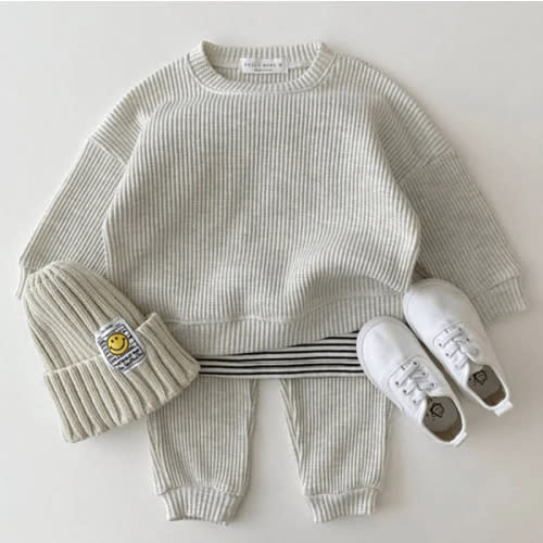 Waffle Top and Jogger Pants Set – Teeny Mini Me