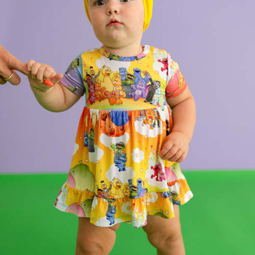 Care Bears™ x Sesame Friends Ruffled Twirl Bodysuit Dress