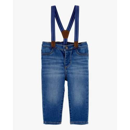 Baby Knit-Denim Suspender Pants - OshKosh | Carter's