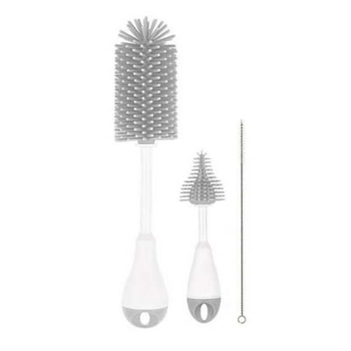 Baby Bottle Nipple Brush Water Cup Container Straw Cleaning Brush Set Cleaning Brush Gray