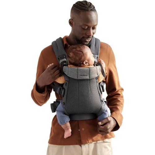 BabyBjörn Baby Carrier Harmony, Anthracite, 3D Mesh | 3-in-1 Ergonomic Baby Carrier; Newborn, Facing-in, Outward-Facing, and Back Carrying Positions Supported (7-40 lbs), Newborn to Toddler