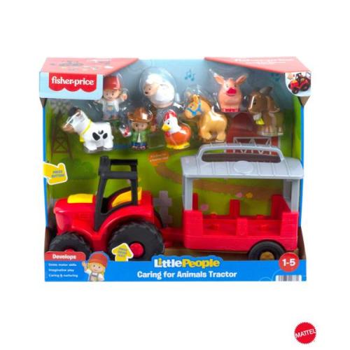 Fisher Price Mattel Little People Caring for Animals Tractor Gift Set Musical Farm Truck