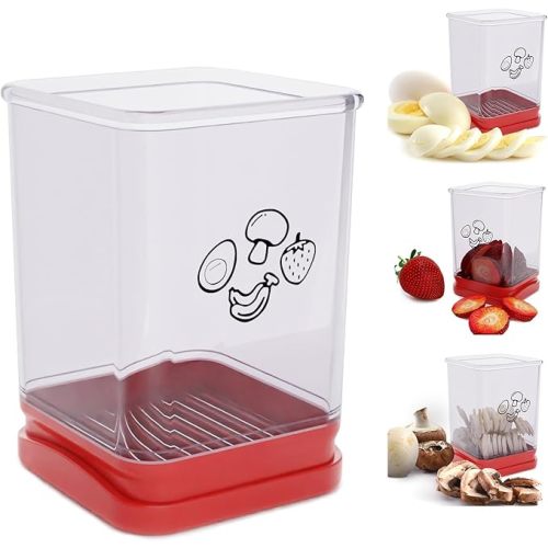 Fruit Slicer Cup, Speed Cutter for Strawberry Banana Grape Boiled Egg,1PCS | Stainless Steel Vegetable Cutting Tool Portable Slicing Kitchen Gadget
