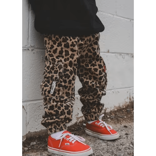 Leopard Cord Cargos