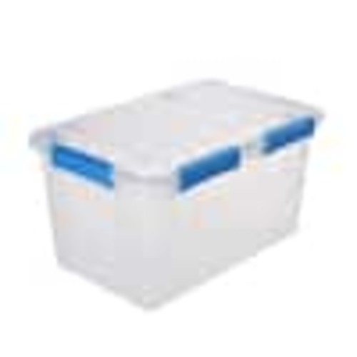 Ezy Storage 50L/52.8Qt Waterproof Clear Latch Tote IP-67 FBA34063