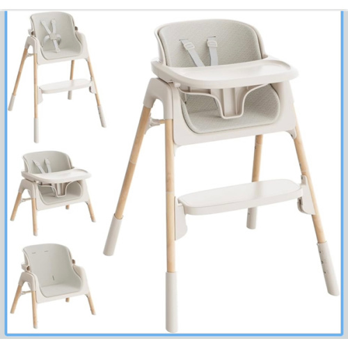 Mloong High Chair for Babies and Toddlers - Adjustable 4-in-1 Baby High Chairs with Dishwasher Tray, Easy Clean Highchair, Beige