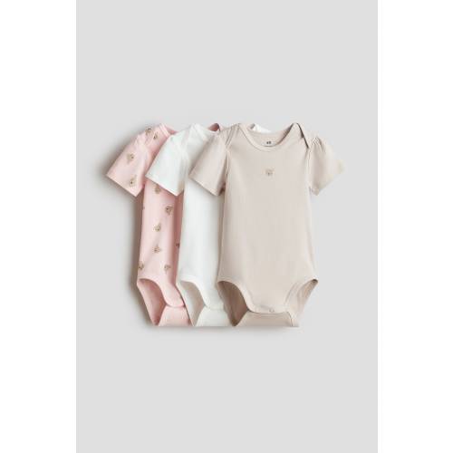 3-PACK BODYSUITS WITH LAP SHOULDERS