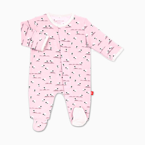 Magnetic Me Baa Baa Baby Modal Footie - Pastel Pink Baa Baa Baby, 0-3 M