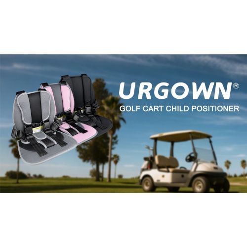 Golf Cart Child Positioner, 5-Point Adjustable Safety Harness, Black