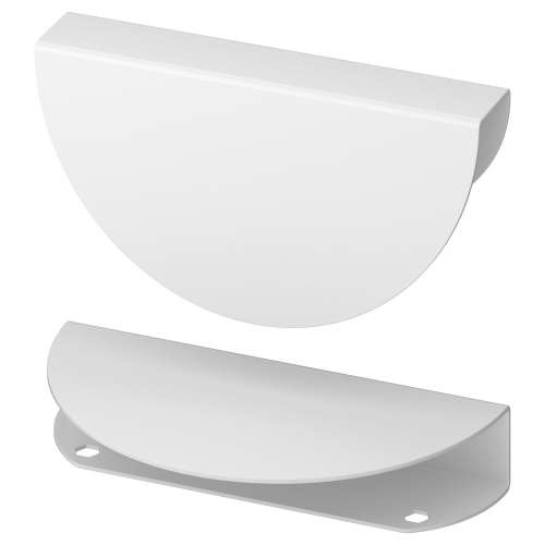 BEGRIPA Handle - white/half-round 5 1/8 "