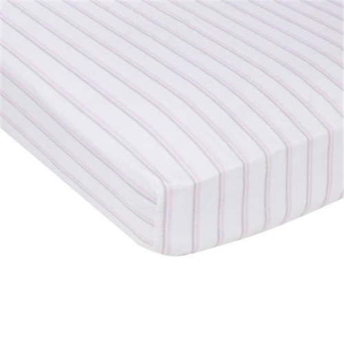 Pink & Gray Stripes Muslin Crib Sheet