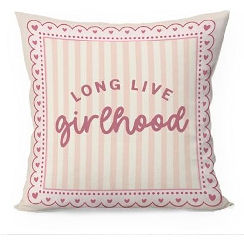 Long Live Girlhood Pillow Covers 18x18, Baby Girl Nursery Decor, Pink Baby Shower Decorations Gift for Toddler Girl Room
