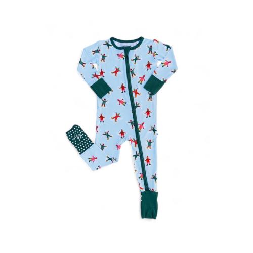 Snow Much Fun Bamboo Zipper Pajama Romper – Baby & Toddlers