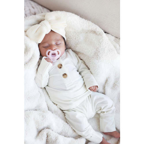 2pc Bamboo Button Top & Bottom