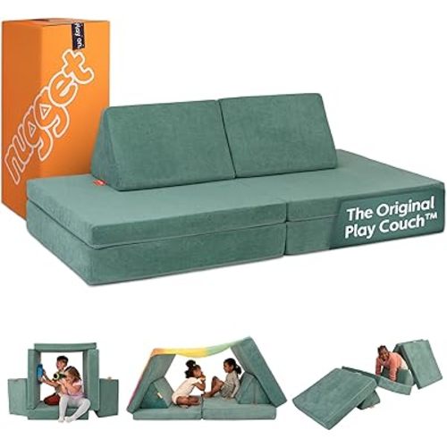 Nugget - The Original Play Couch for Kids - Modular Foam Children's Sofa for Playroom, Imagination, & Creative Open Ended Play - Washable & Convertible Playroom Furniture, Seamonster