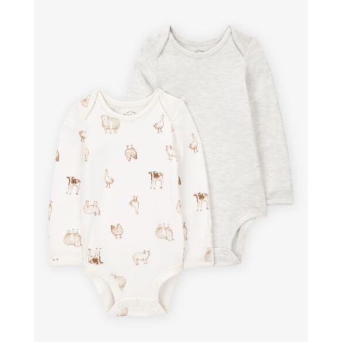 Baby 2-Pack Long-Sleeve PurelySoft Bodysuits - Carter's | Carter's