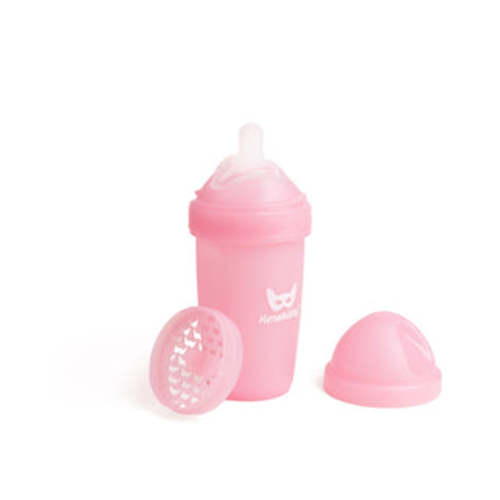 Double Anti-Colic Baby Bottle LT 240 ml/8.5 floz Pink – Herobility