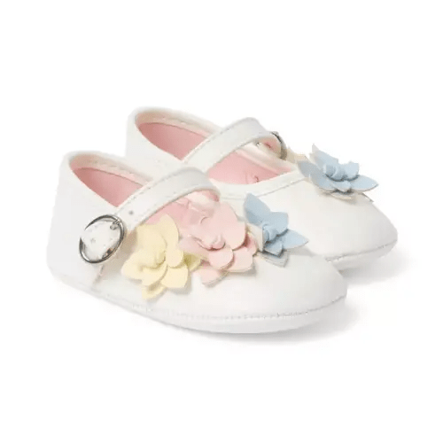 Baby White Baby Rosette Ballet Flat by Janie and Jack