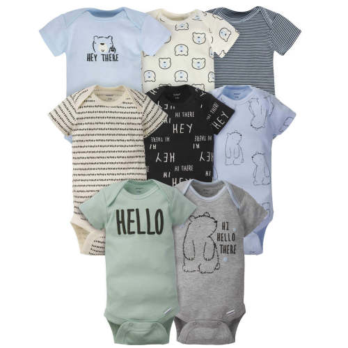 Gerber® 8-pack Baby Boys' Bear Short Sleeve Onesies® Bodysuits – Gerber Childrenswear