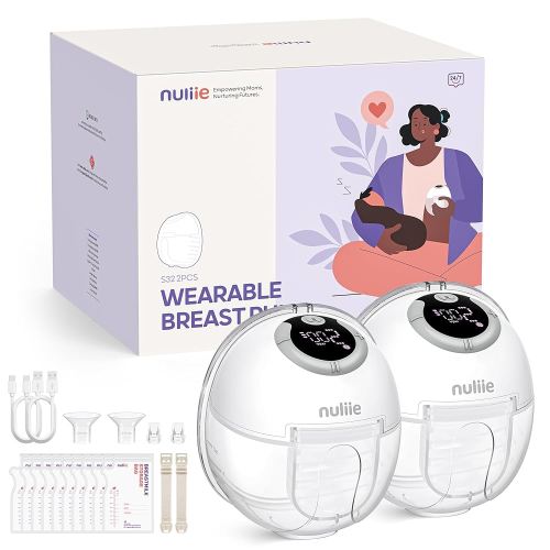 Nuliie Hands-Free Breast Pump (Ghostwhite, 2 Packs)
