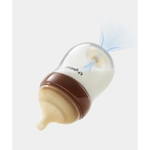 Thyseed Anti-Colic Glass Baby Bottle for Natural Feeding (2 - Pack)