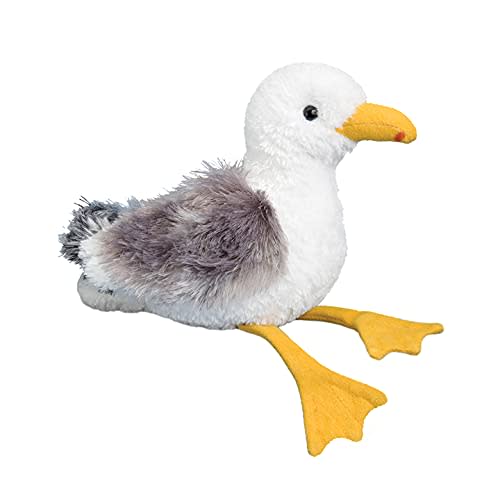 Douglas Seymour Seagull Plush Stuffed Animal, 8 Inch Soft Realistic Seabird Toy – Coastal Bird Plush for Kids, Beach Gifts & Collectors